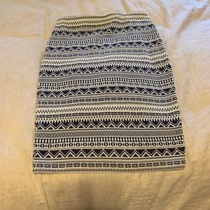 Stitch fix - Blue and white pencil skirt
